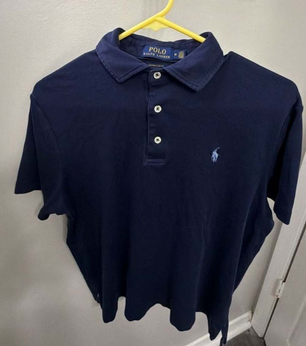 Polo Ralph Lauren Custom Slim Fit Mesh Polo Shirt Men’s M Blue Pony